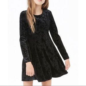 crushed velvet skater dress
